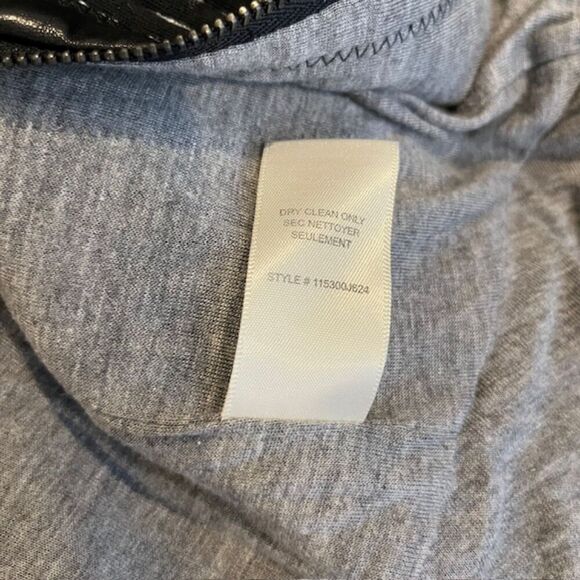 Rebecca Taylor Peplum Zip Blazer Cotton Blend Lamb Leather Trim Black Size 2 - Picture 6 of 11